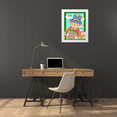 The Happy Harvest White Modern Wood Framed Art Print by Wade, Valarie