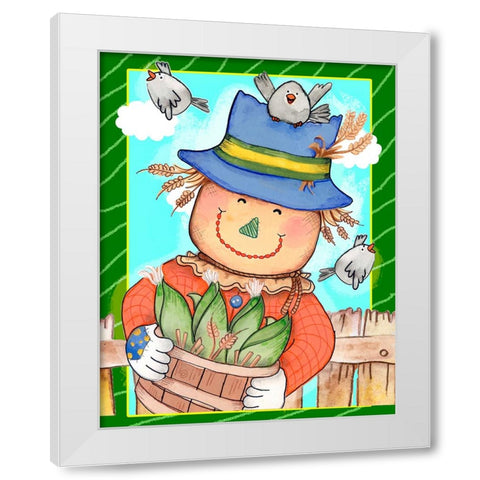 The Happy Harvest White Modern Wood Framed Art Print by Wade, Valarie