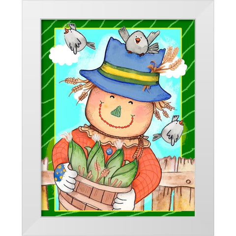 The Happy Harvest White Modern Wood Framed Art Print by Wade, Valarie