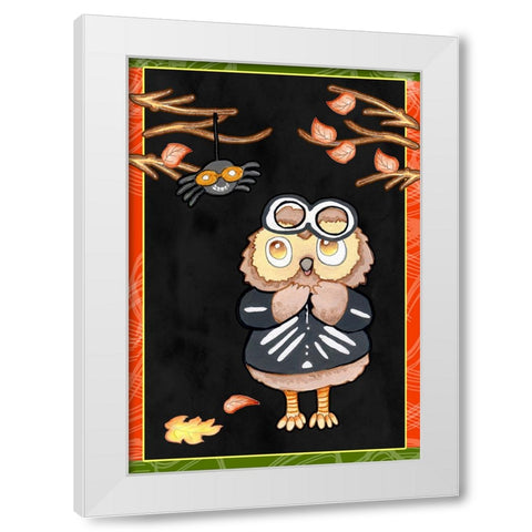 I Spy a Spider White Modern Wood Framed Art Print by Wade, Valarie