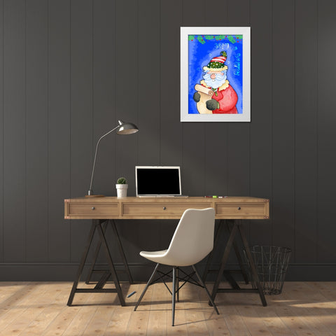 Making A List White Modern Wood Framed Art Print by Wade, Valarie