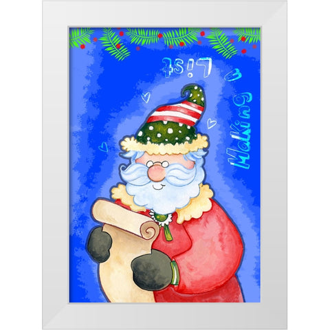 Making A List White Modern Wood Framed Art Print by Wade, Valarie