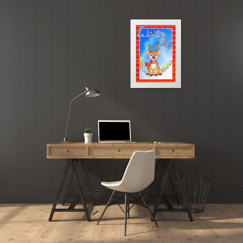 Winter Magic White Modern Wood Framed Art Print by Wade, Valarie