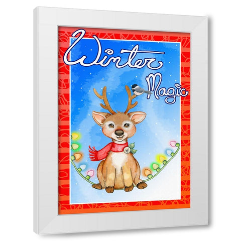 Winter Magic White Modern Wood Framed Art Print by Wade, Valarie