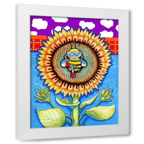 Beeutiful Day White Modern Wood Framed Art Print by Wade, Valarie