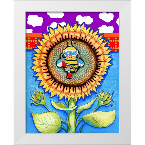 Beeutiful Day White Modern Wood Framed Art Print by Wade, Valarie