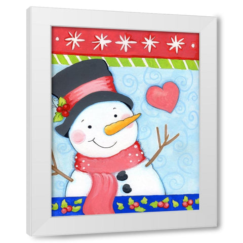 I Love Winter White Modern Wood Framed Art Print by Wade, Valarie