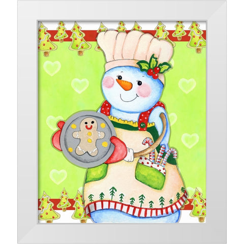 Cookie Lovin White Modern Wood Framed Art Print by Wade, Valarie