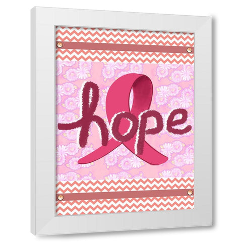 Garden of Hope White Modern Wood Framed Art Print by Wade, Valarie