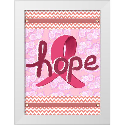 Garden of Hope White Modern Wood Framed Art Print by Wade, Valarie