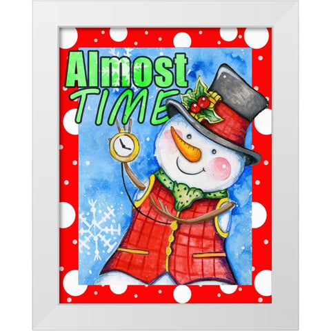 Almost Time White Modern Wood Framed Art Print by Wade, Valarie