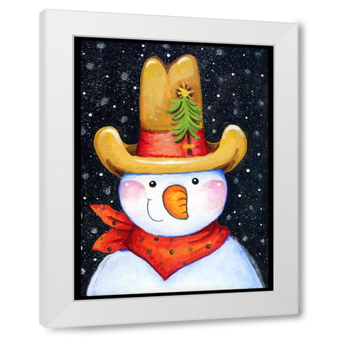 Tall Hat White Modern Wood Framed Art Print by Wade, Valarie