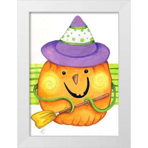 Grab Your Broom White Modern Wood Framed Art Print by Wade, Valarie