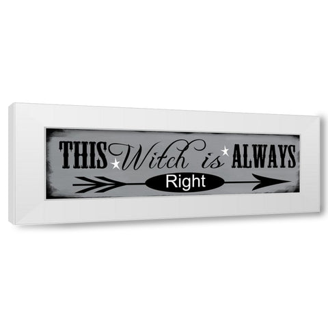 This Witch Is White Modern Wood Framed Art Print by Wade, Valarie