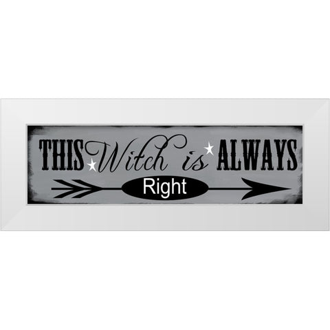 This Witch Is White Modern Wood Framed Art Print by Wade, Valarie