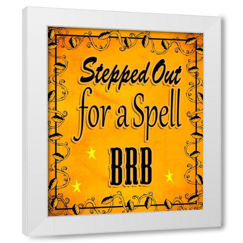 Stepped Out For A Spell White Modern Wood Framed Art Print by Wade, Valarie