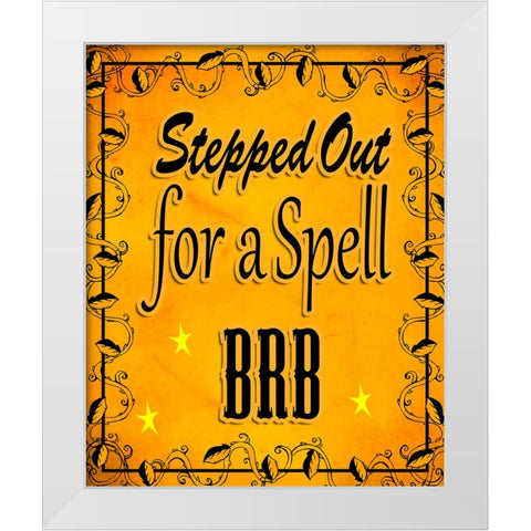 Stepped Out For A Spell White Modern Wood Framed Art Print by Wade, Valarie