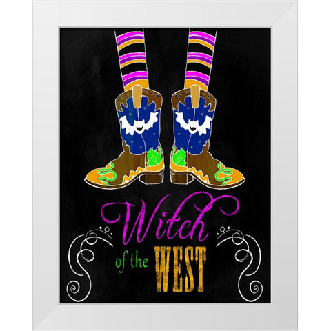 Witch Of The West White Modern Wood Framed Art Print by Wade, Valarie