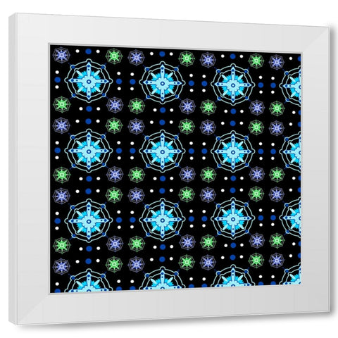 Shapes into Flake White Modern Wood Framed Art Print by Wade, Valarie