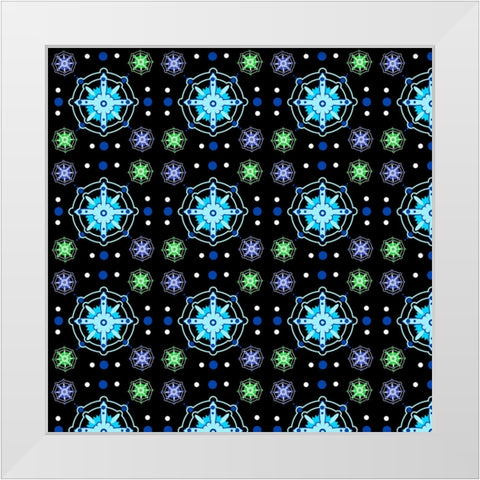 Shapes into Flake White Modern Wood Framed Art Print by Wade, Valarie