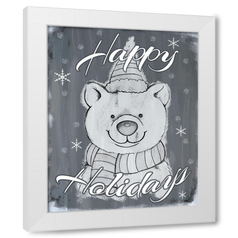 Polar Bear White Modern Wood Framed Art Print by Wade, Valarie