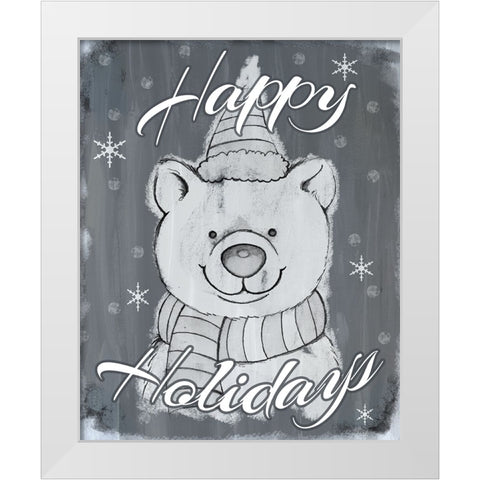 Polar Bear White Modern Wood Framed Art Print by Wade, Valarie