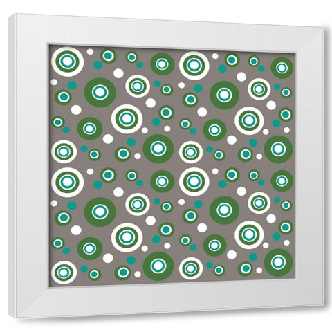Dots 2 White Modern Wood Framed Art Print by Wade, Valarie