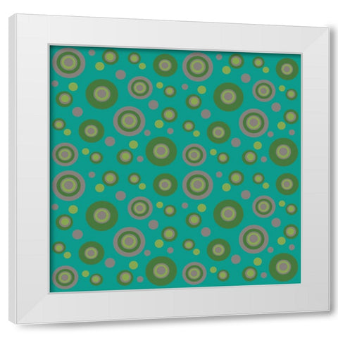 Dots 3 White Modern Wood Framed Art Print by Wade, Valarie