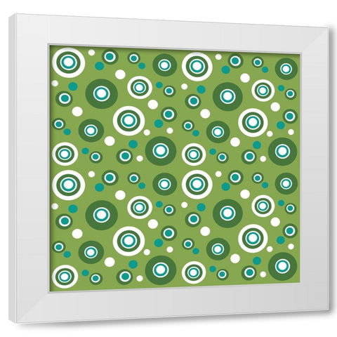 Dots 5 White Modern Wood Framed Art Print by Wade, Valarie