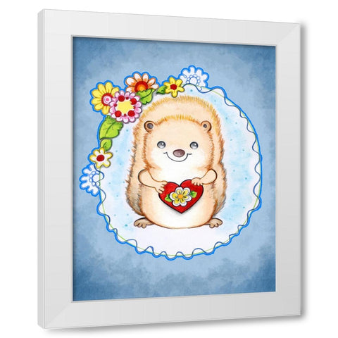 A Heart For You White Modern Wood Framed Art Print by Wade, Valarie