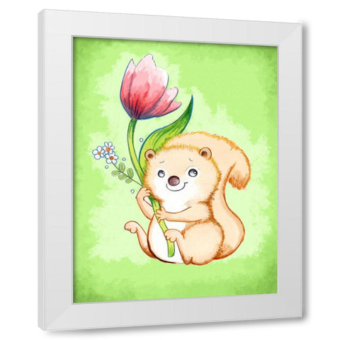 The Gift White Modern Wood Framed Art Print by Wade, Valarie