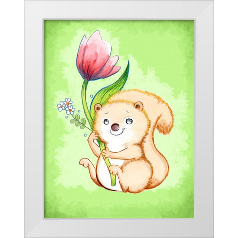 The Gift White Modern Wood Framed Art Print by Wade, Valarie