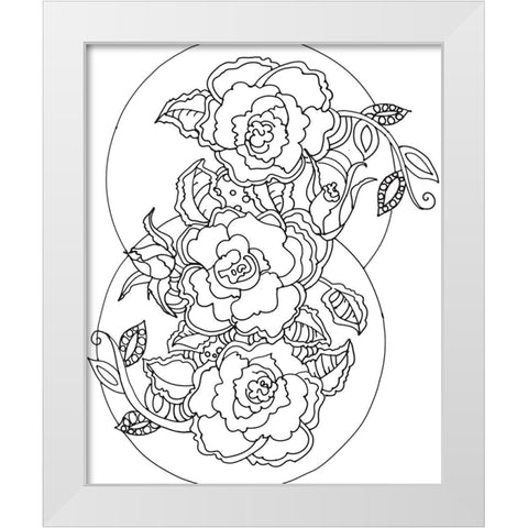 Roses White Modern Wood Framed Art Print by Wade, Valarie