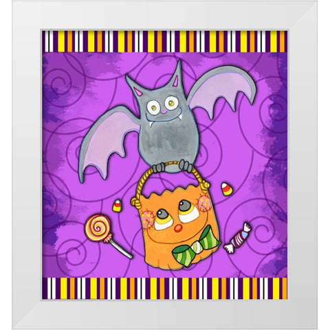 Candy Time White Modern Wood Framed Art Print by Wade, Valarie