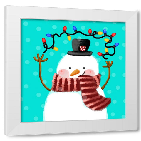 Fun with Lights White Modern Wood Framed Art Print by Wade, Valarie