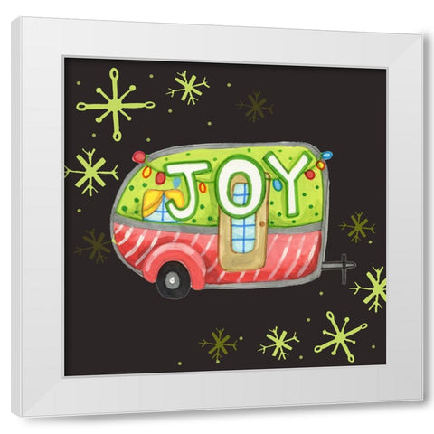 Joy Trailer White Modern Wood Framed Art Print by Wade, Valarie
