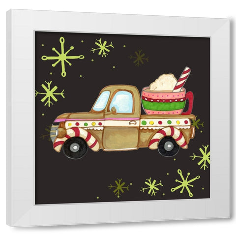 One Sweet Truck White Modern Wood Framed Art Print by Wade, Valarie