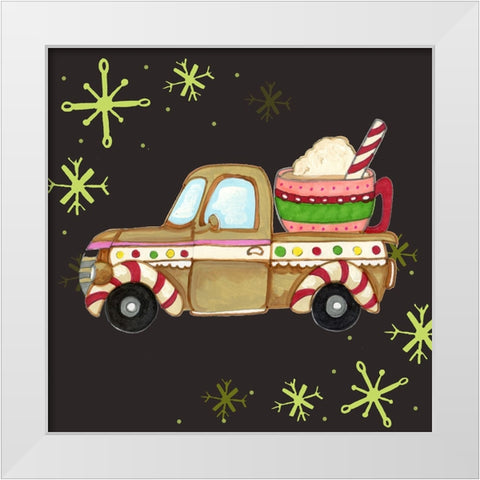 One Sweet Truck White Modern Wood Framed Art Print by Wade, Valarie
