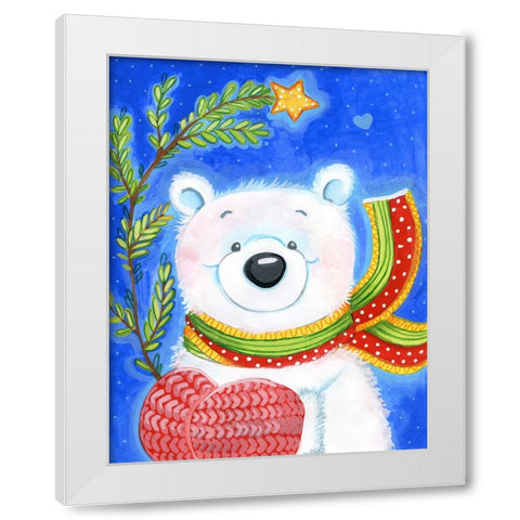 Tiny Tree White Modern Wood Framed Art Print by Wade, Valarie