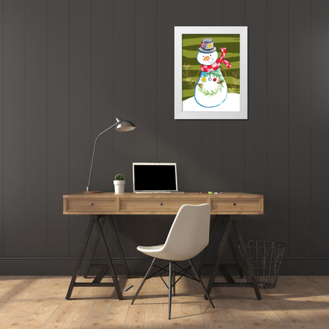 Tiny Wreath White Modern Wood Framed Art Print by Wade, Valarie