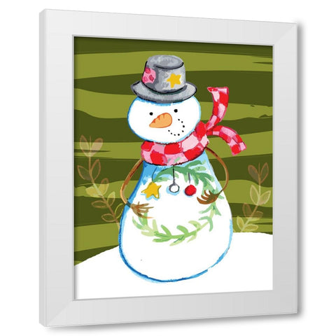 Tiny Wreath White Modern Wood Framed Art Print by Wade, Valarie
