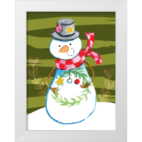 Tiny Wreath White Modern Wood Framed Art Print by Wade, Valarie