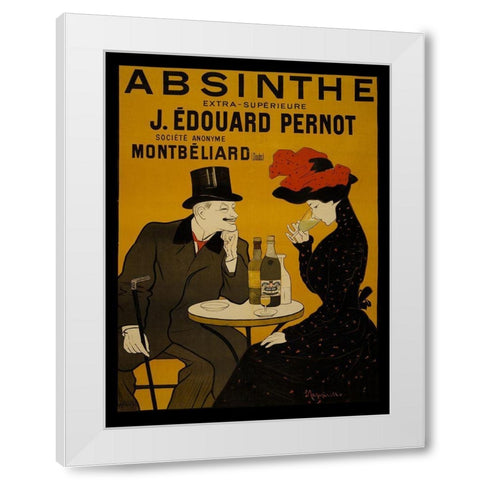 Absinthe-Pernot White Modern Wood Framed Art Print by Vintage Apple Collection
