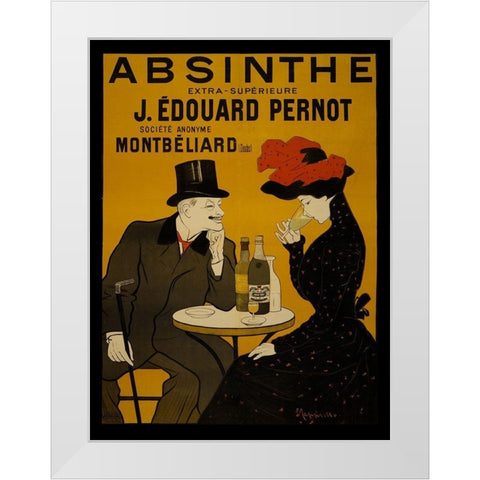Absinthe-Pernot White Modern Wood Framed Art Print by Vintage Apple Collection