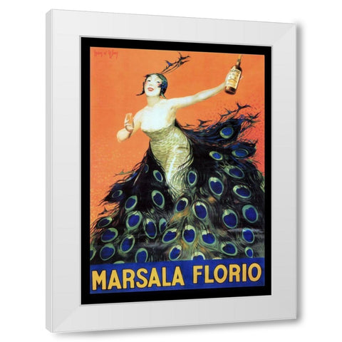 Marsala Florio White Modern Wood Framed Art Print by Vintage Apple Collection