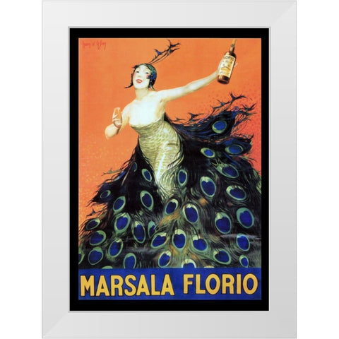Marsala Florio White Modern Wood Framed Art Print by Vintage Apple Collection