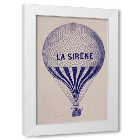 Sirene White Modern Wood Framed Art Print by Vintage Apple Collection