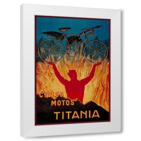 Titania White Modern Wood Framed Art Print by Vintage Apple Collection