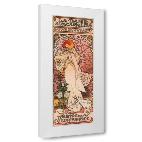 Mucha Bernhardt White Modern Wood Framed Art Print by Vintage Apple Collection