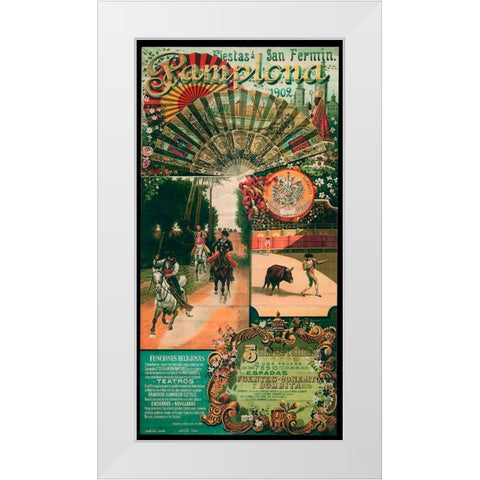 Pamplona VIII White Modern Wood Framed Art Print by Vintage Apple Collection